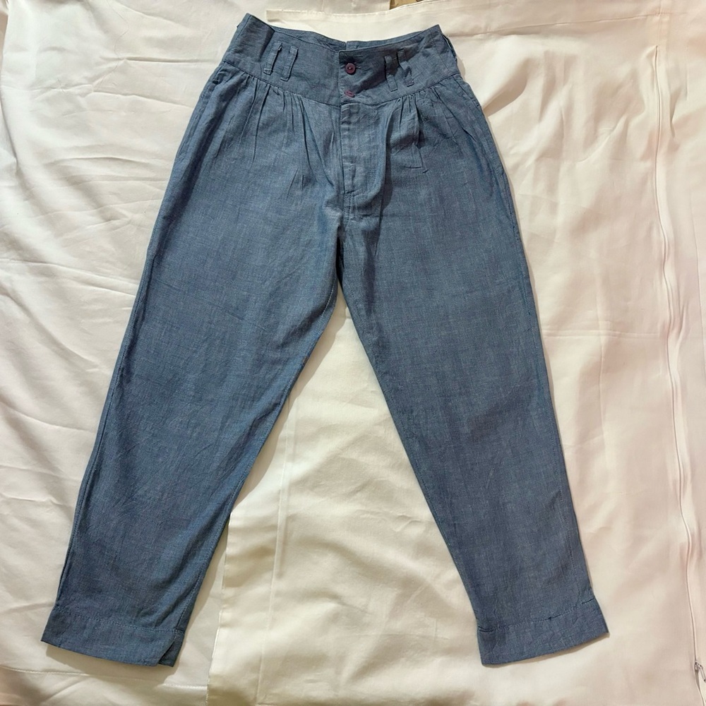 Chelsea & Violet Big Girls Denim Pleated Pants, Size Small (big girls)